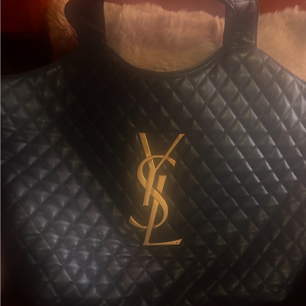 YSL Quilted Black Tote Bag